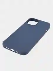 Темно-синий силиконовый чехол КАРТОФАН для Apple iPhone 13 матовый тонкий, бортик-защита вокруг камер
