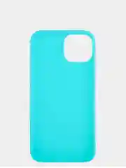 Голубой силиконовый чехол КАРТОФАН для Apple iPhone 13 матовый тонкий, бортик-защита вокруг камер