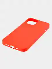 Красный силиконовый чехол КАРТОФАН для Apple iPhone 13 матовый тонкий, бортик-защита вокруг камер