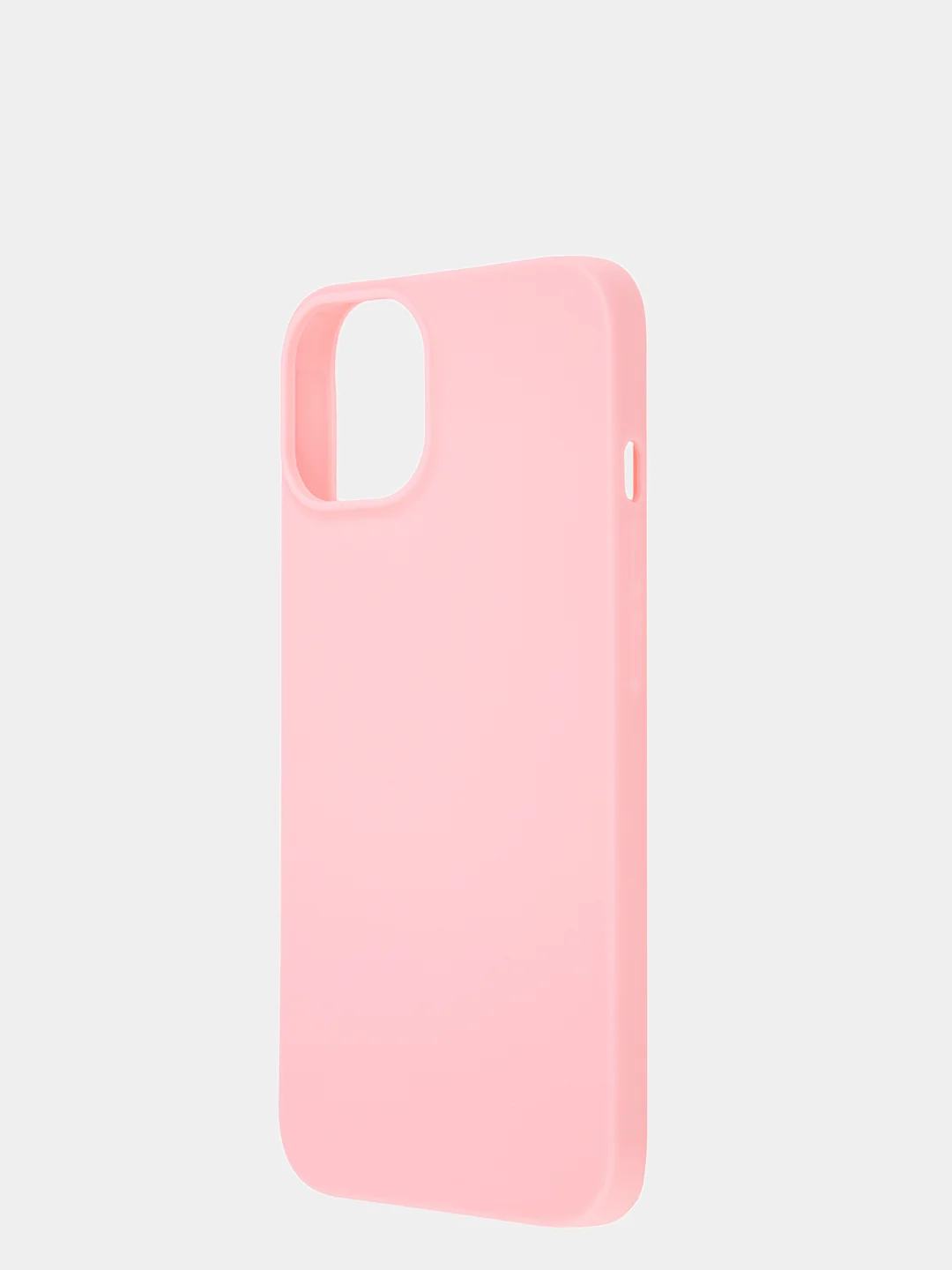 Розовый силиконовый чехол КАРТОФАН для Apple iPhone 13 матовый тонкий, бортик-защита вокруг камер