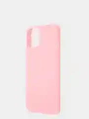 Розовый силиконовый чехол КАРТОФАН для Apple iPhone 13 матовый тонкий, бортик-защита вокруг камер