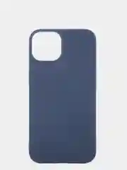 Темно-синий силиконовый чехол КАРТОФАН для Apple iPhone 13 матовый тонкий, бортик-защита вокруг камер