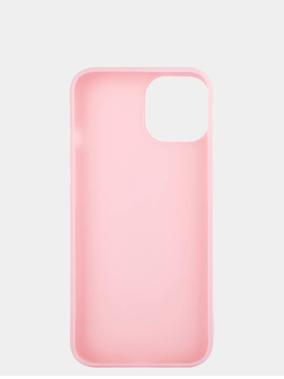 Розовый силиконовый чехол КАРТОФАН для Apple iPhone 13 матовый тонкий, бортик-защита вокруг камер