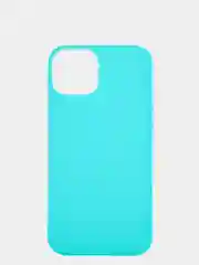Голубой силиконовый чехол КАРТОФАН для Apple iPhone 13 матовый тонкий, бортик-защита вокруг камер