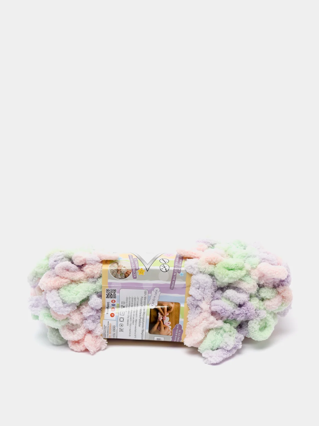 Лавандовый пряжа Alize Puffy Color, петельки, 5 штук, микрополиэстер