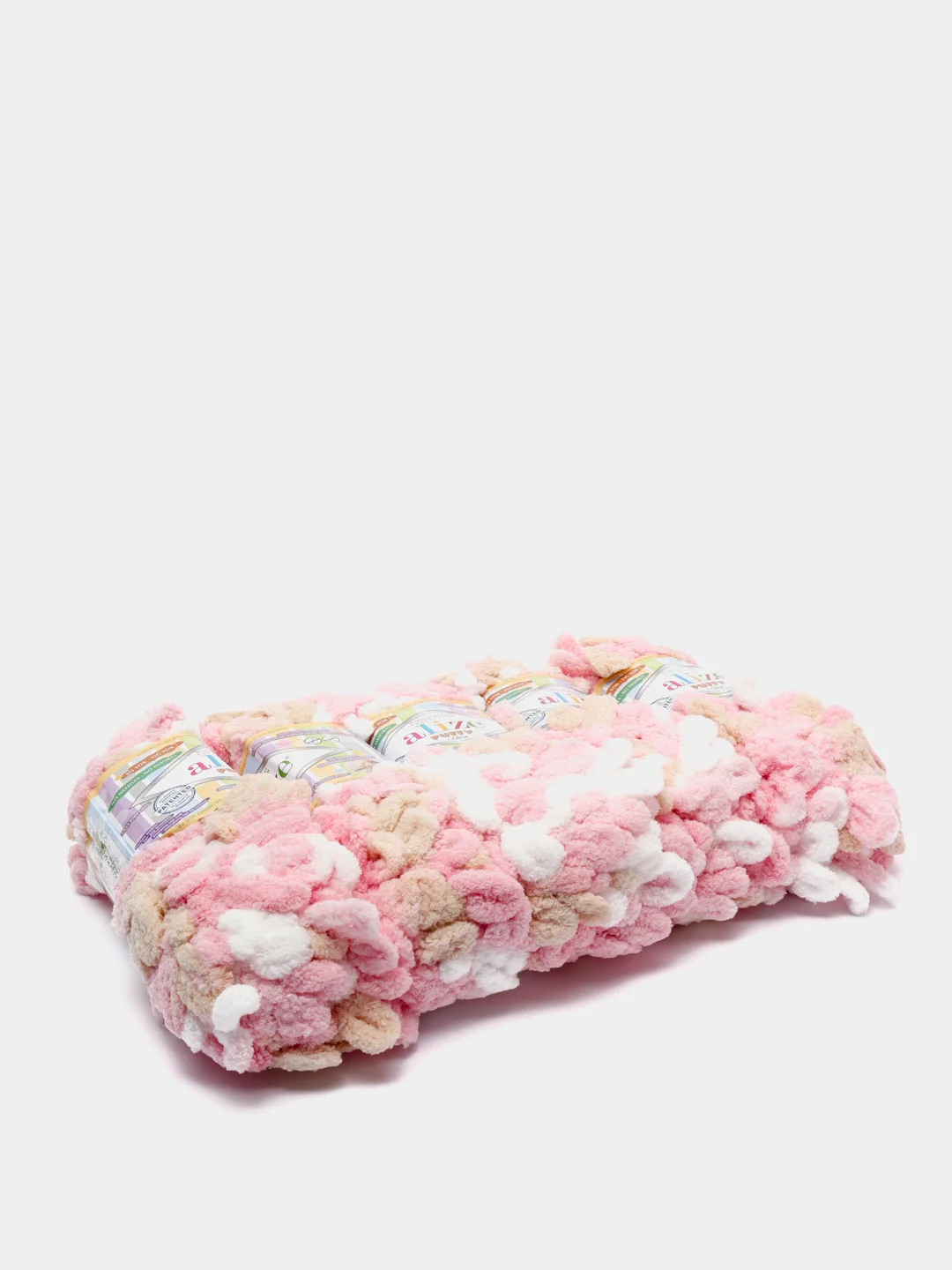 Конфетный пряжа Alize Puffy Color, петельки, 5 штук, микрополиэстер