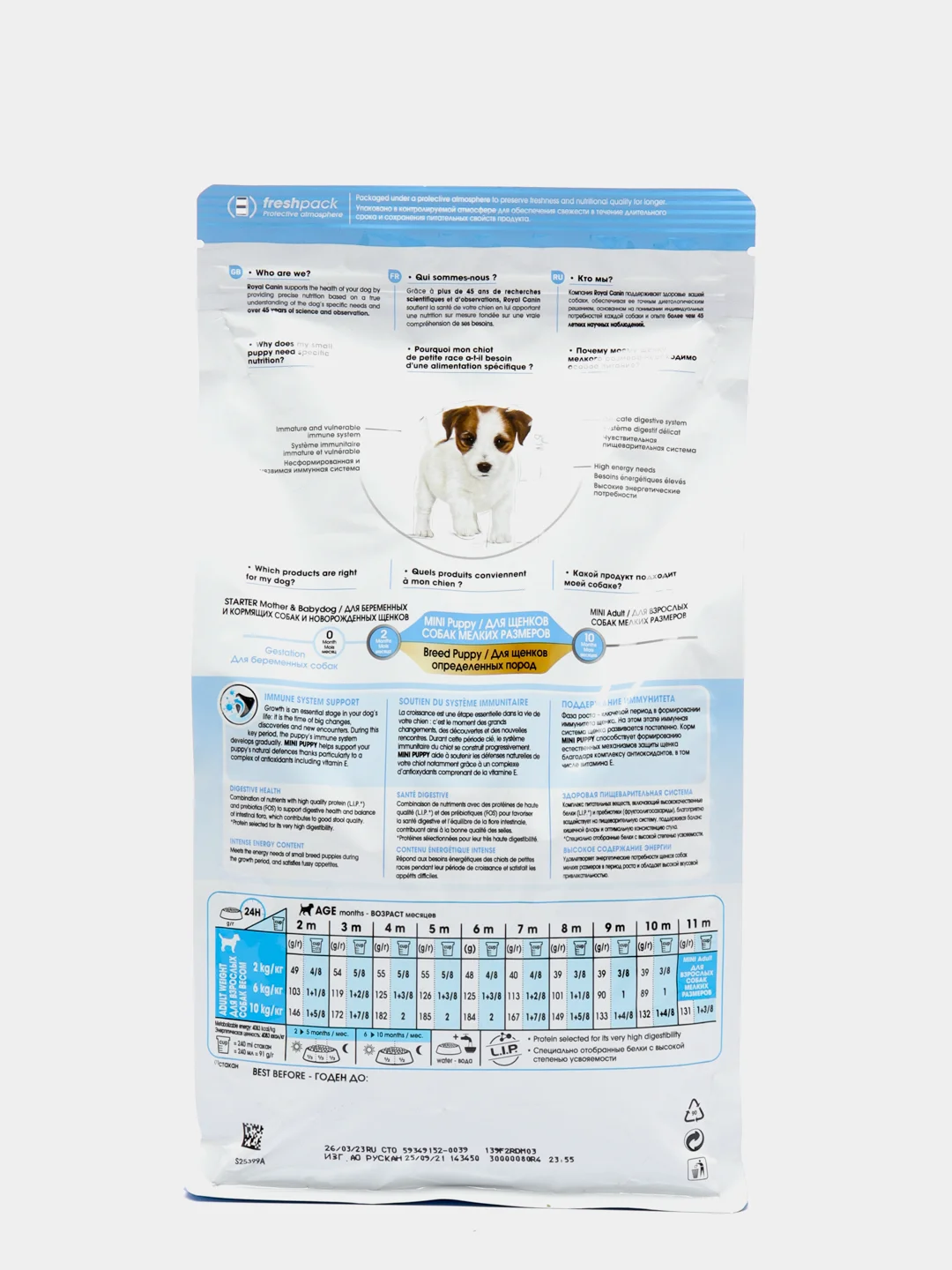 Корм Royal Canin для щенков малых пород: 2-10 мес. , Mini Puppy 800гр