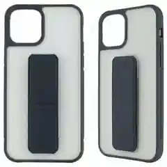 Синий меланж чехол с подставкой держателем для Apple iPhone 12 Pro max