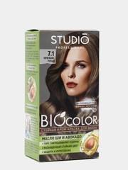 Комплект STUDIO Professional BIOcolor для окрашивания волос 7.1 пепельно русый