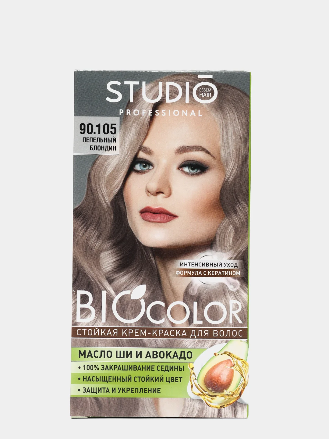Комплект STUDIO Professional BIOcolor для окрашивания волос 90.105 пепельный блондин