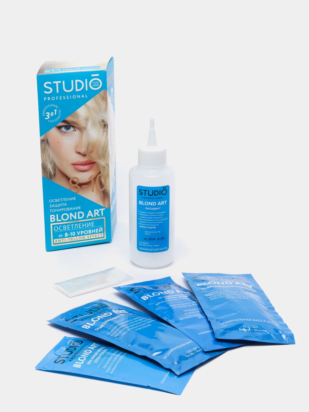 Комплект STUDIO BLOND ART для осветления волос до 8-10 уровней