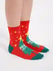 Алый носки плотные из хлопка