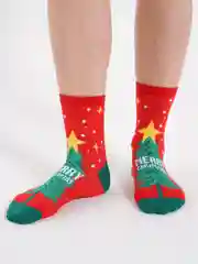 Алый носки плотные из хлопка