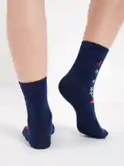Синий носки плотные из хлопка