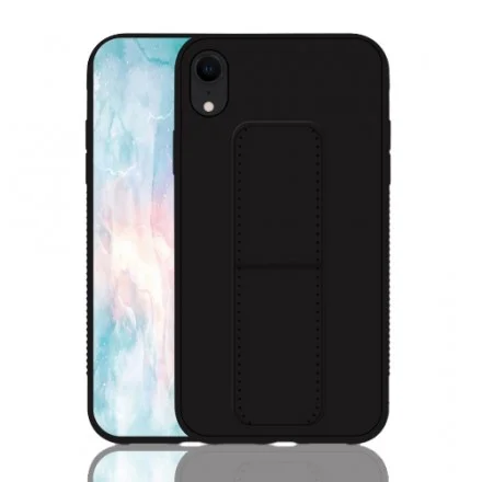 Черный чехол с подставкой держателем для Apple iPhone 12 mini