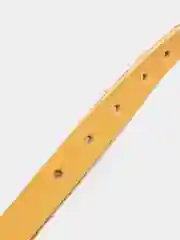 Бежевый ошейник кожаный, безразмерный