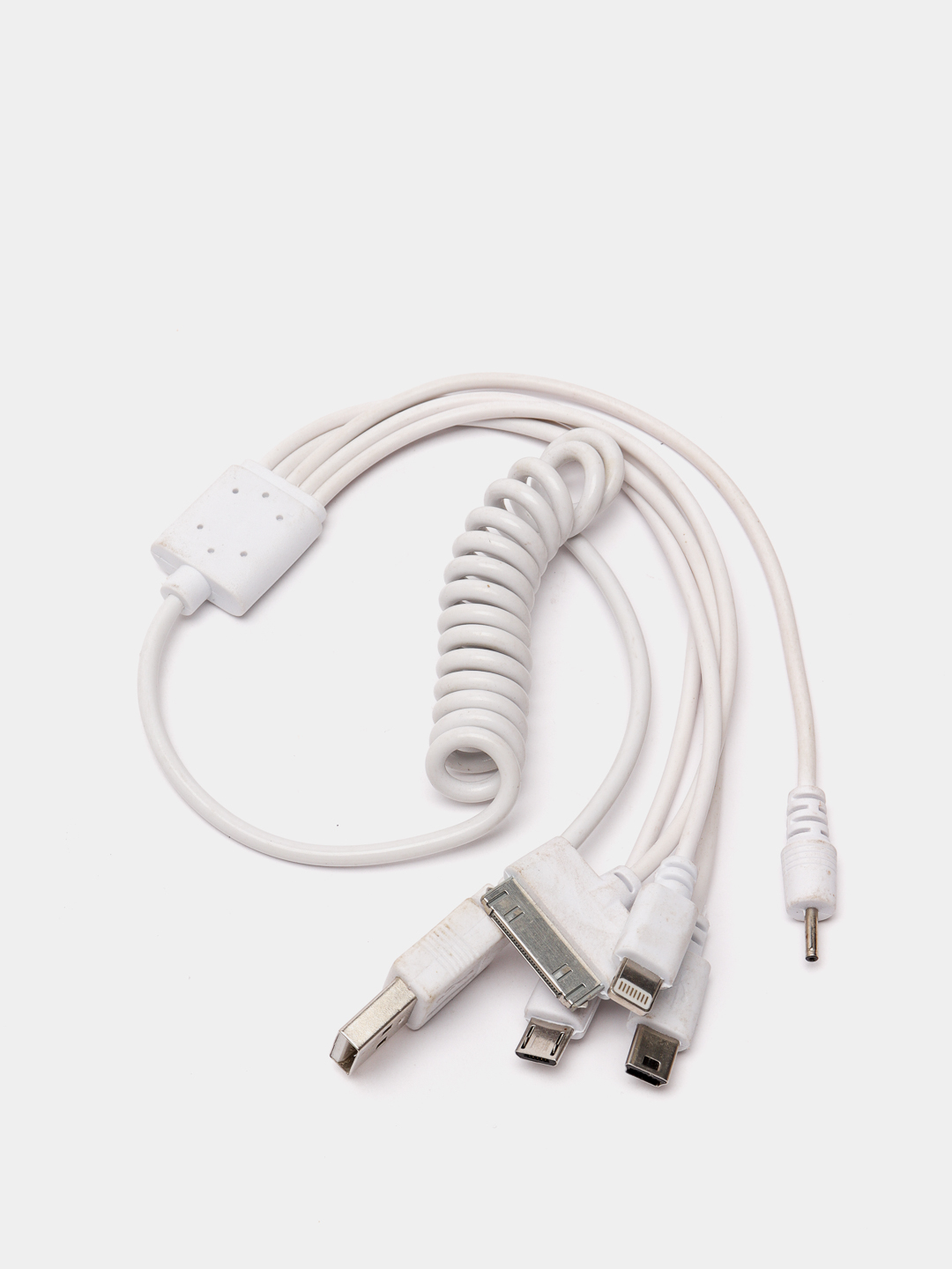 USB кабель 5 в1 (iPhone 5 / micro USB / mini USB / Samsung) белый,  техупаковка купить по цене 223 ₽ в интернет-магазине KazanExpress