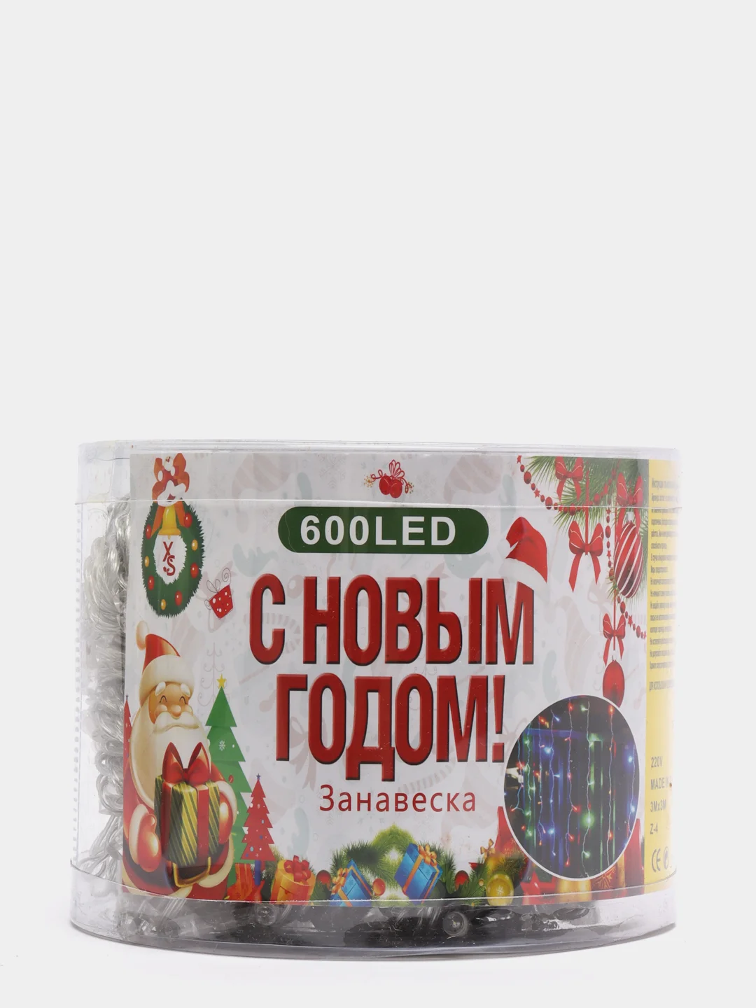 Белый гирлянда-штора светодиодная, холодный и теплый свет, удлинитель для гирлянд