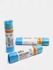 Мешки д/мусора "РЫЖИЙ КОТ" 60л (10шт./рул.) с завязками, ПНД, синие 310325
