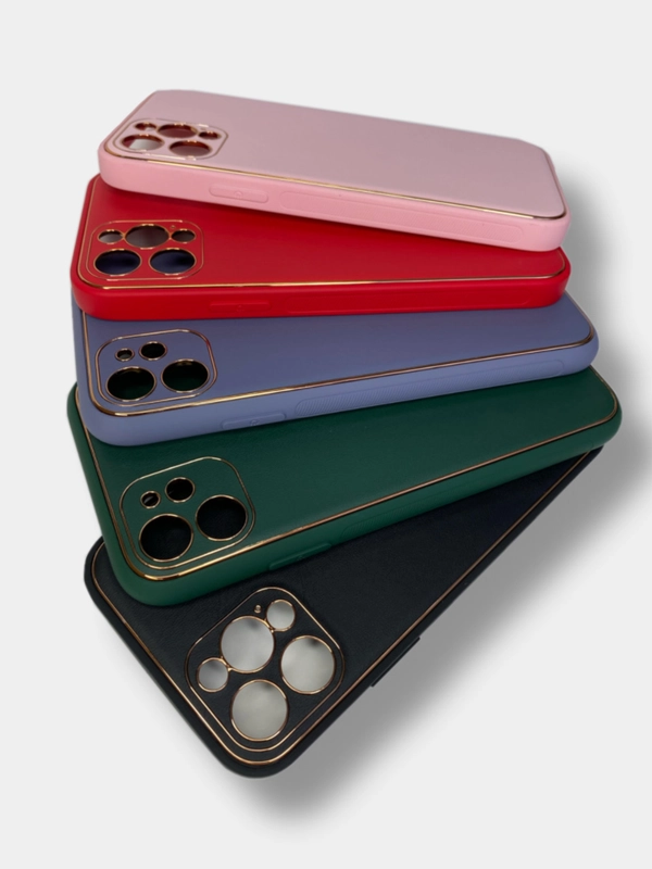 Чехол накладка силикон и экокожа на телефон Apple iPhone Айфон 12 Pro