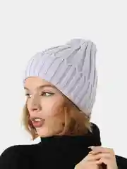Серый меланж шапка женская демисезонная