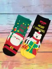 Носки новогодние яркие унисекс