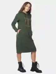 Платье из футера KLERY Yesterday ФП1357П5, хаки