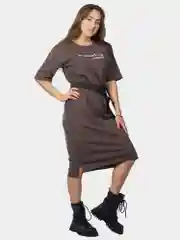 Платье женское too blessed to be stressed коричневое, KLERY