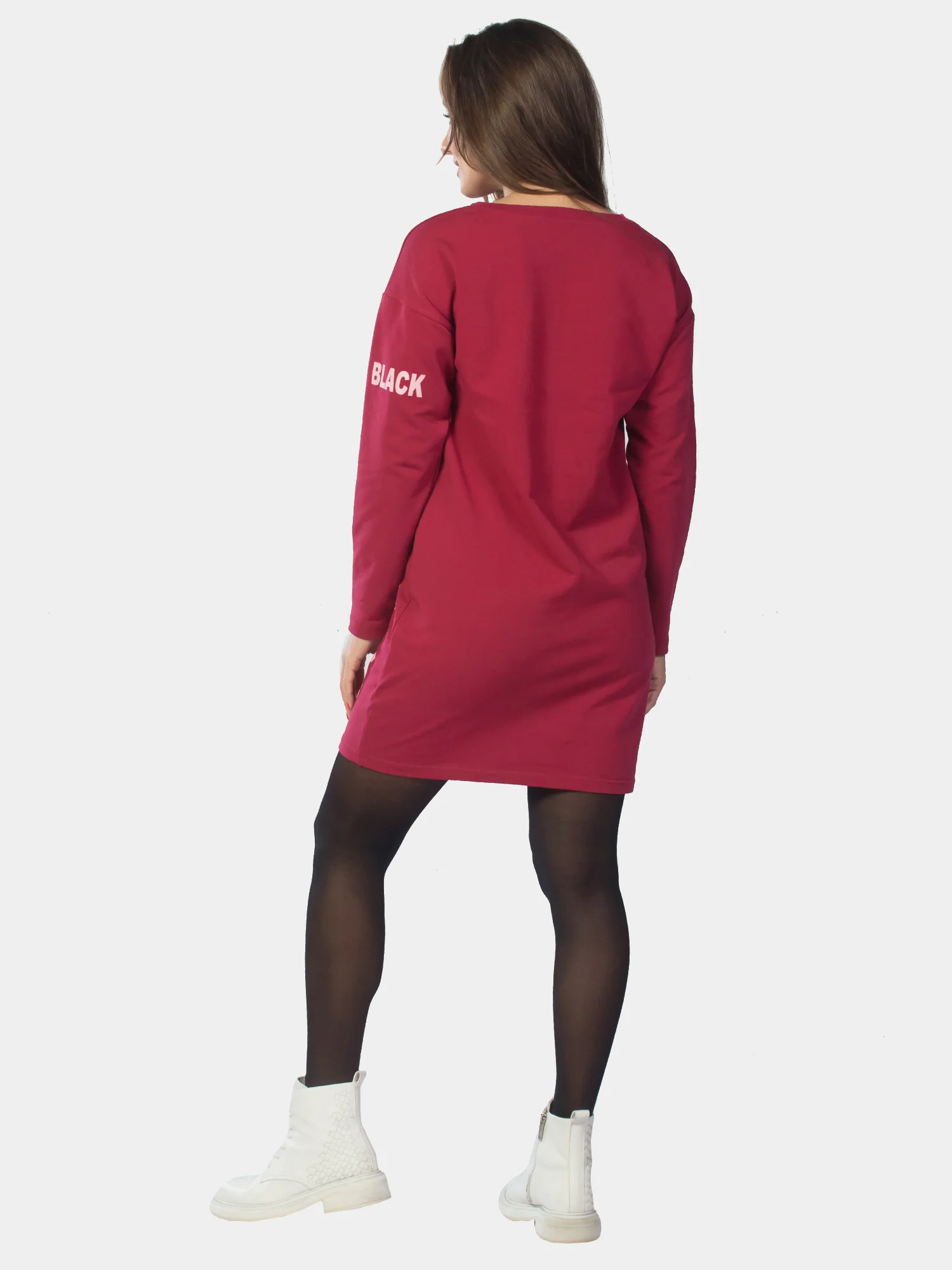 Платье из футера EVERYONE LIKES ФП1406П4 бордовый, KLERY