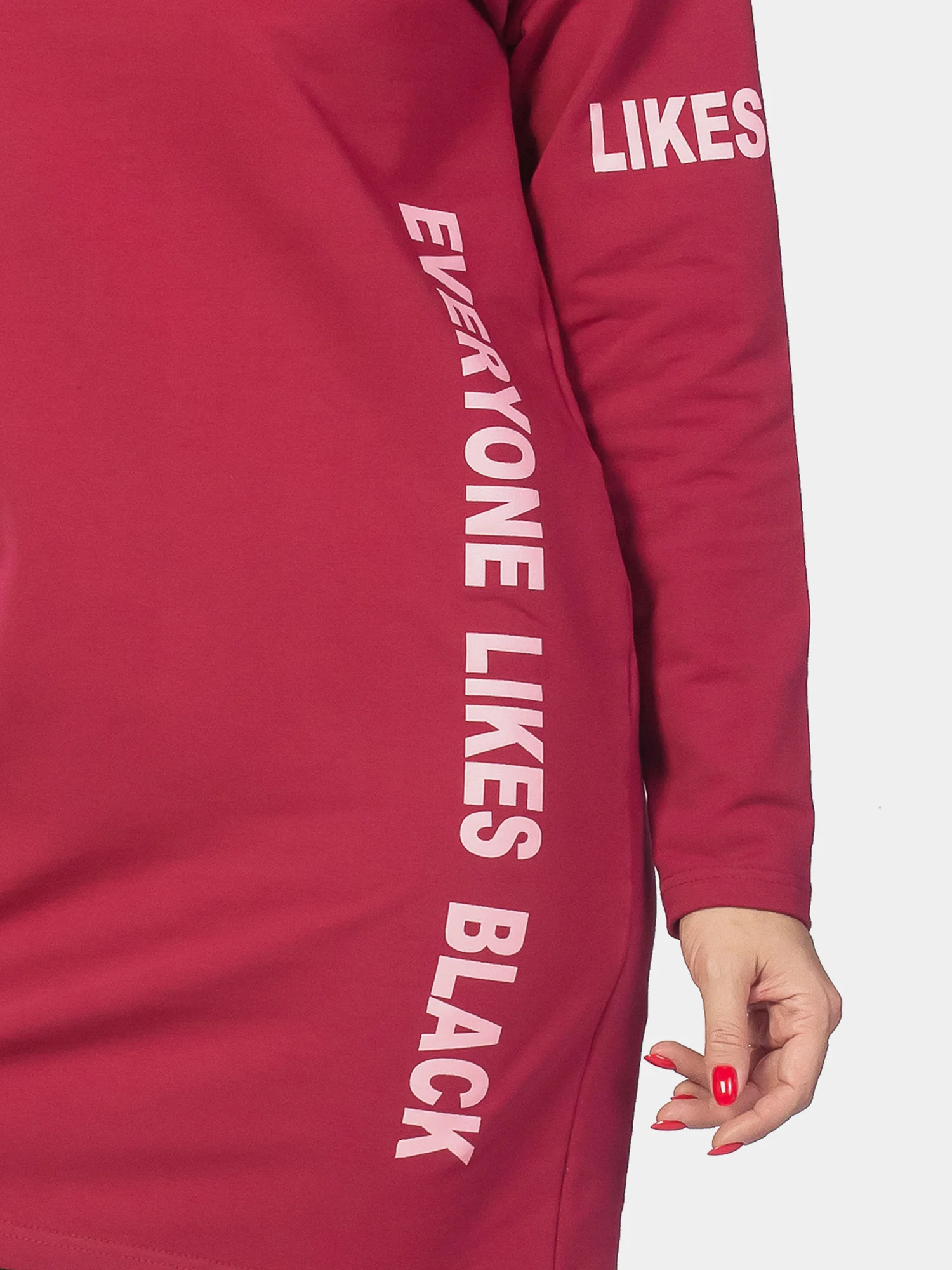 Платье из футера EVERYONE LIKES ФП1406П4 бордовый, KLERY