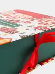 Зеленый коробка - книга "Новый год", 20 х 12.5 х 5 см
