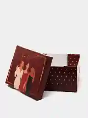 Бордовый складная коробка "Happy new year", 31,2 х 25,6 х 16,1 см