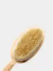 Щетка для сухого массажа тела, двухсторонняя, с деревянной ручкой