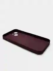 Тёмно-бордовый чехол силиконовый со стеклянной панелью для iPhone 13