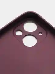 Тёмно-бордовый чехол силиконовый со стеклянной панелью для iPhone 13