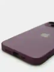Тёмно-бордовый чехол силиконовый со стеклянной панелью для iPhone 13