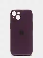 Тёмно-бордовый чехол силиконовый со стеклянной панелью для iPhone 13