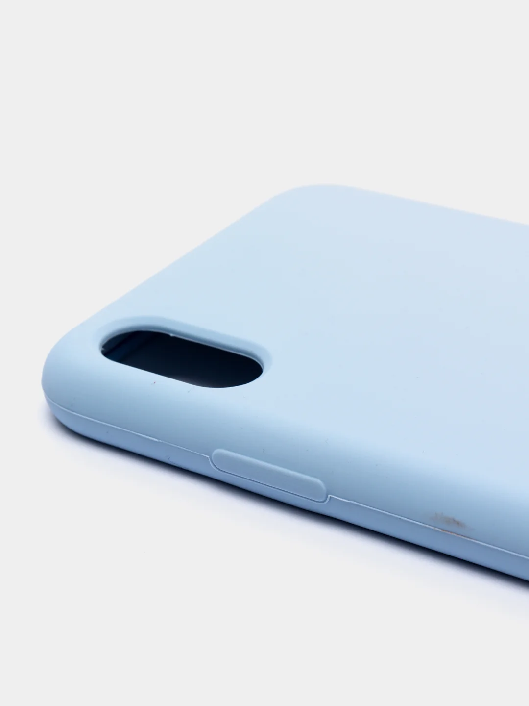 Небесно-голубой чехол Silicone Case силиконовый с микрофиброй IPhone 5/5s/SE 6/6s 7/8 7+/8+ X/XS / 11 / 12