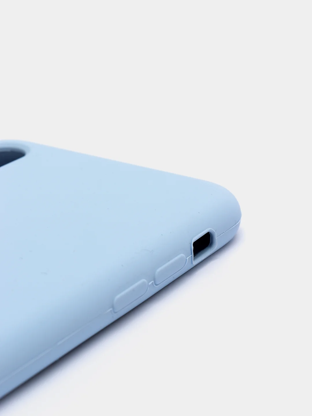 Небесно-голубой чехол Silicone Case силиконовый с микрофиброй IPhone 5/5s/SE 6/6s 7/8 7+/8+ X/XS / 11 / 12