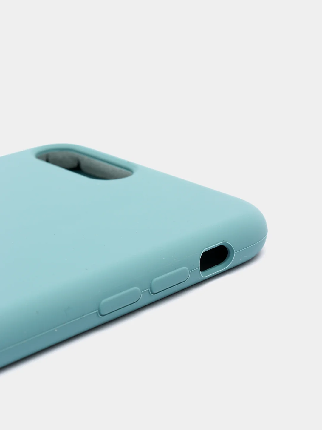 Бирюзовый чехол Silicone Case силиконовый с микрофиброй IPhone 5/5s/SE 6/6s 7/8 7+/8+ X/XS / 11 / 12