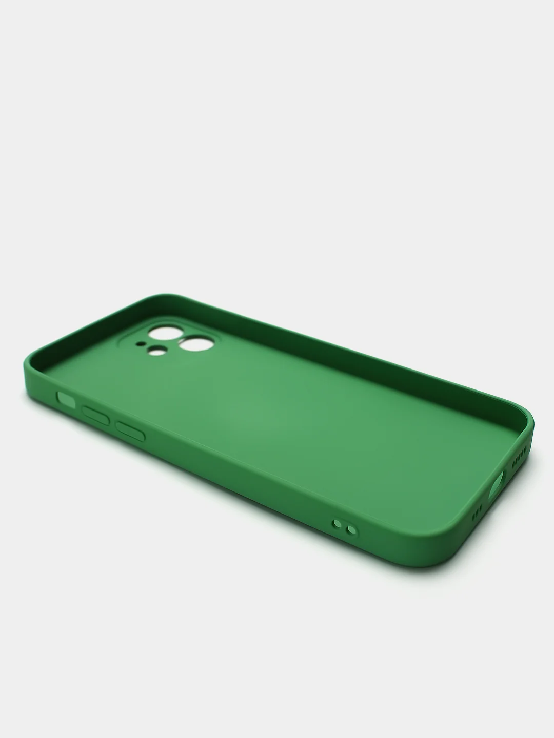 Лесной зеленый силиконовый чехол для iPhone 12, со стеклянной панелью