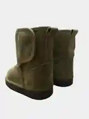 Хаки угги детские/меховые сапожки/сапожки детские на липучке