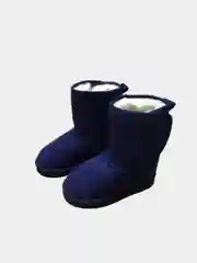Синий угги детские/меховые сапожки/сапожки детские на липучке