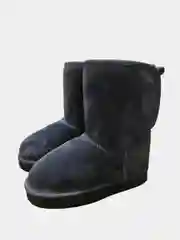 Серый угги детские/меховые сапожки/сапожки детские на липучке