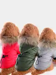 Куртка с капюшоном, для собак, зимняя