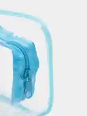 Голубой косметичка прозрачная, 3 размера