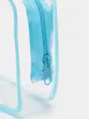 Голубой косметичка прозрачная, 3 размера