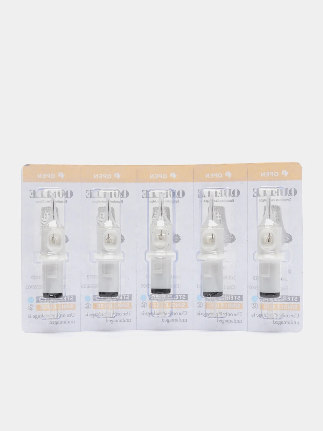 КАРТРИДЖИ ДЛЯ ТАТУ, МОДУЛИ ДЛЯ ТАТУАЖА, ТАТУ КАРТРИДЖИ QUELLE ROUND LINER, 5 ШТ/ 1 БЛИСТЕР