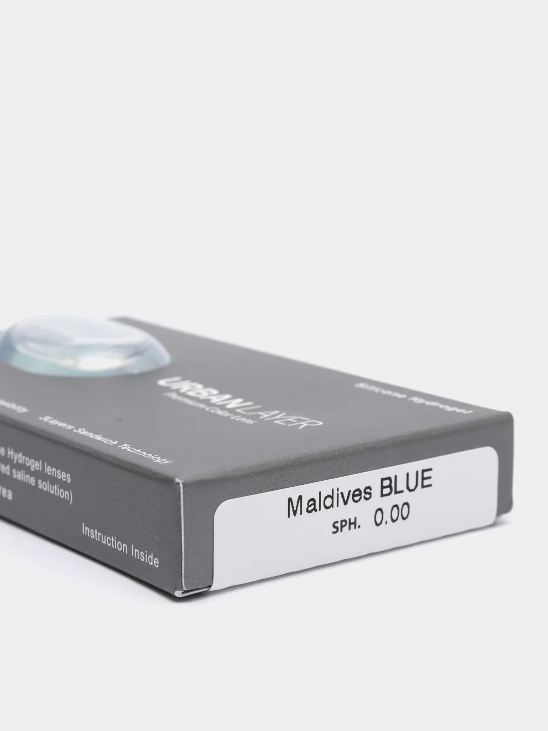 Цветные линзы голубые Maldives Blue 0.00 (нулевки)