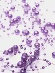 Фиолетовый бусины  на нитке для рукоделия